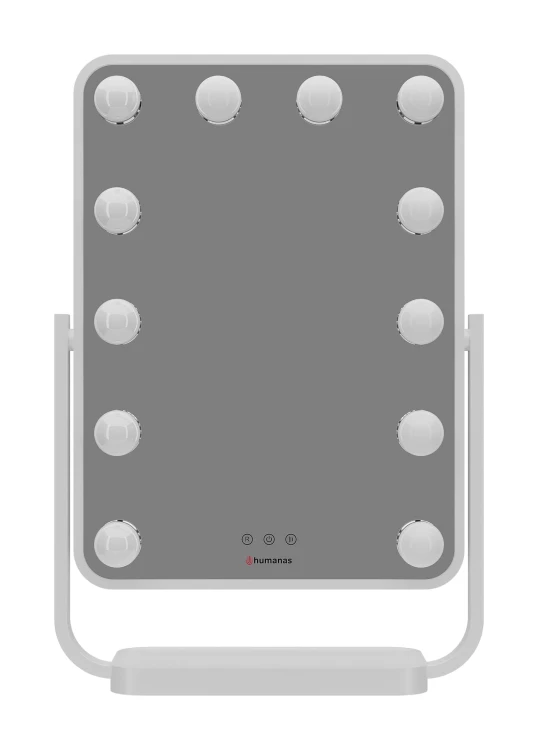 Lustro do makijażu Humanas HS-HM01 z podświetleniem LED - białe