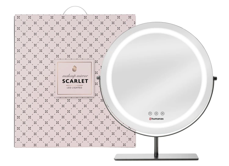 Lustro do makijażu Humanas HS-HM Scarlet z oświetleniem LED - czarne