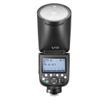 Lampa błyskowa Godox V1 Pro Canon z okrągłym palnikiem i filtry żelowe gratis