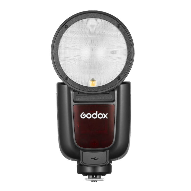 Lampa błyskowa Godox V1 Pro Canon z okrągłym palnikiem i filtry żelowe gratis
