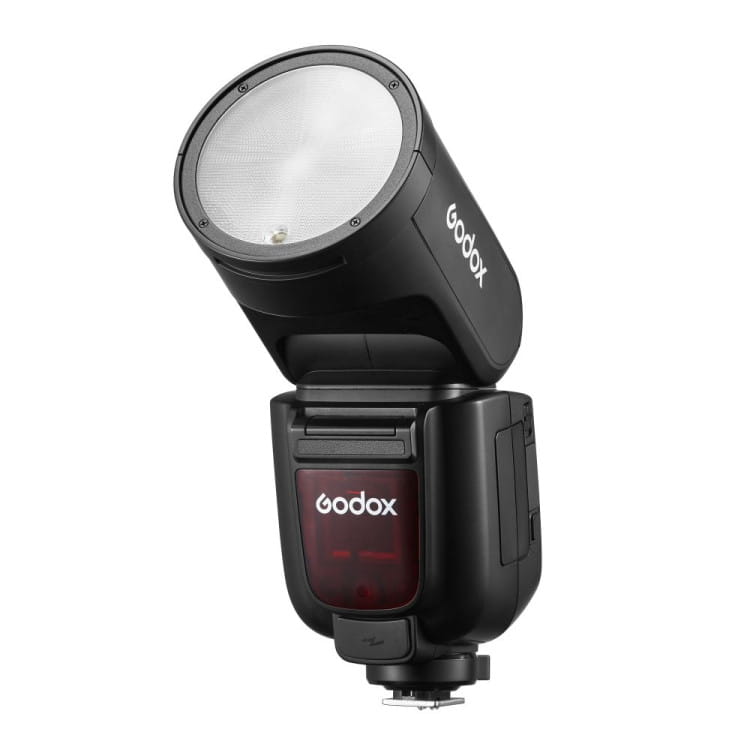 Lampa błyskowa Godox V1 Pro Canon z okrągłym palnikiem i filtry żelowe gratis