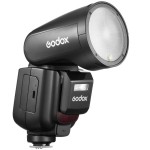 Lampa błyskowa Godox V1 Pro Canon z okrągłym palnikiem i filtry żelowe gratis