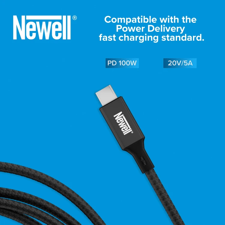 Kabel Newell USB-C - USB-C 4.0 - 1 m, grafitowy
