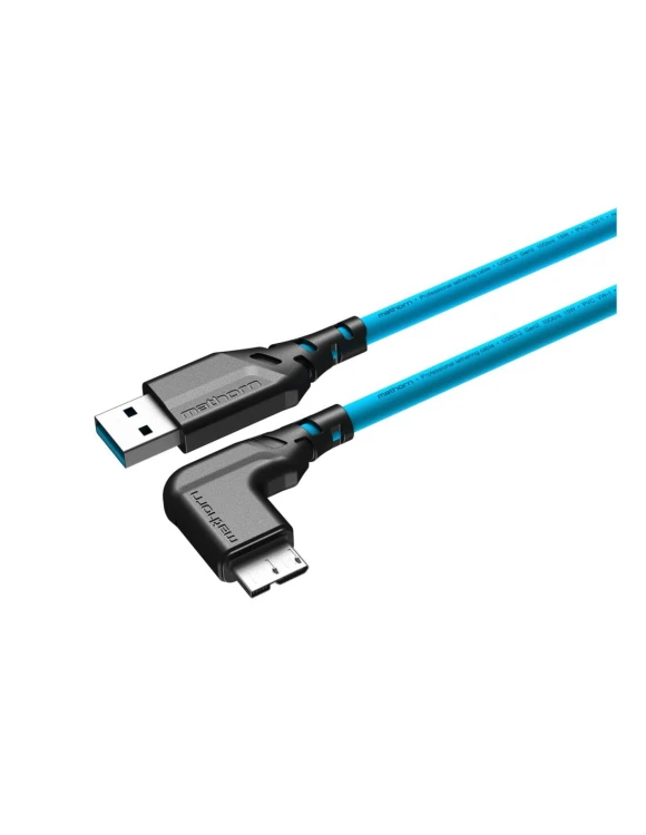 Kabel do tetheringu Mathorn MTC-521 5m USB A - Micro B kątowy ArcticBlue