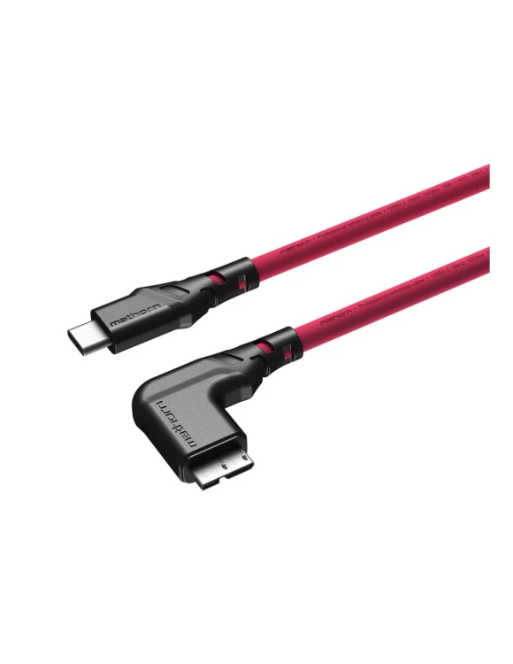 Kabel do tetheringu Mathorn MTC-531M 5m USB C - MicroB kątowy Magenta