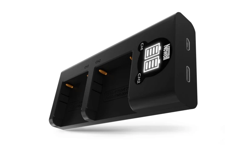 Zestaw dwa akumulatory NP-F770 i ładowarka dwukanałowa Newell DL-USB-C