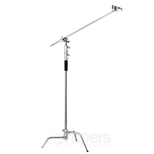 Statyw oświetleniowy Freepower C-stand chromowany  330cm C-stand 330R128 z ramieniem boom