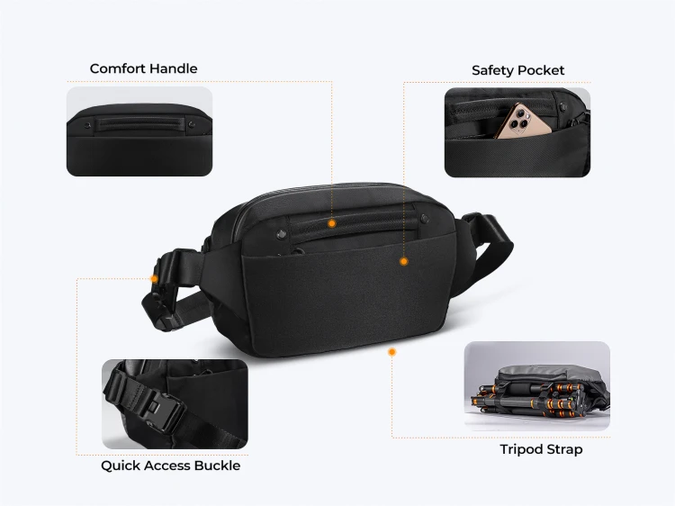 Torba fotograficzna K&F Concept Alpha Sling Bag - 10 l, szara