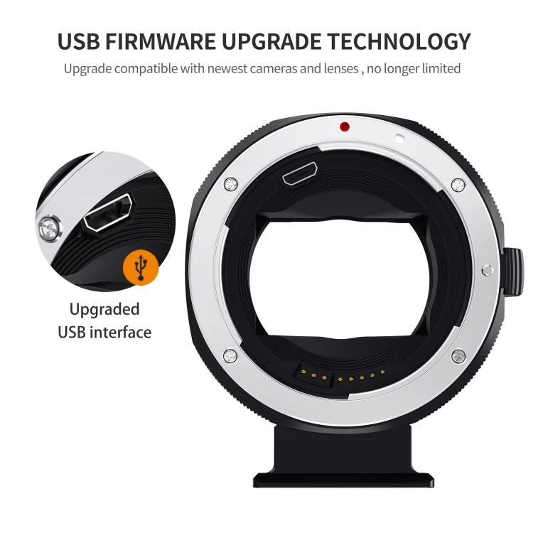 Adapter bagnetowy K&F Concept EF-E IV - Canon EF (obiektyw) - Sony E (body)