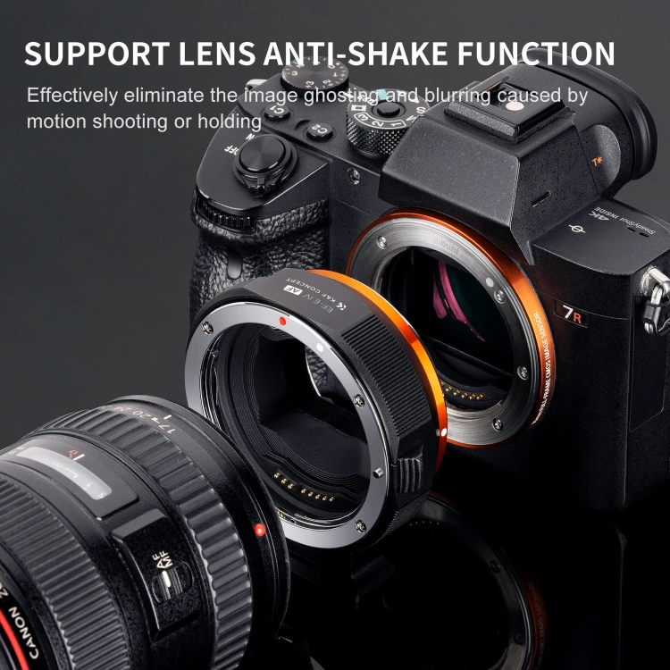 Adapter bagnetowy K&F Concept EF-E IV - Canon EF (obiektyw) - Sony E (body)