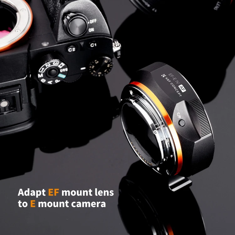 Adapter bagnetowy K&F Concept EF-E IV - Canon EF (obiektyw) - Sony E (body)