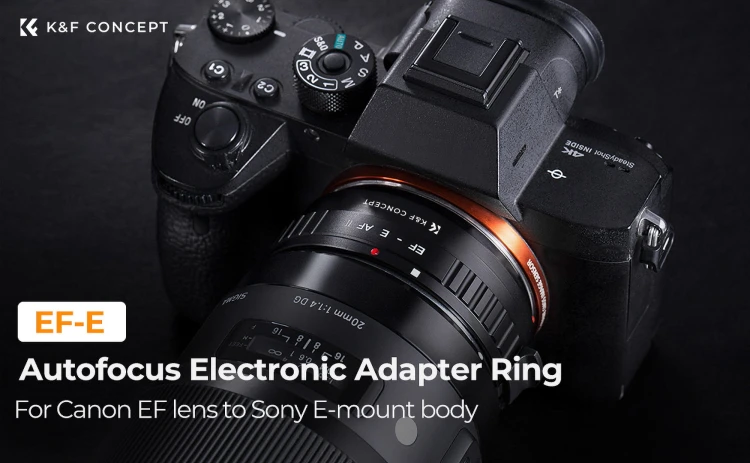 Adapter bagnetowy K&F Concept EF-E IV - Canon EF (obiektyw) - Sony E (body)
