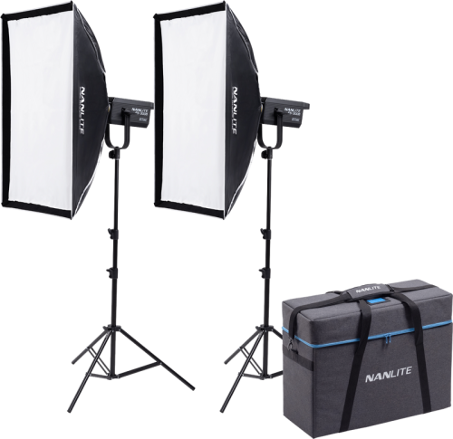 Zestaw lamp Nanlite FS-300B LED Bi-Colour ze statywami i torbą