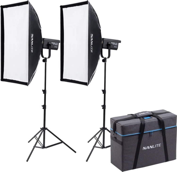 Zestaw lamp Nanlite FS-300B LED Bi-Colour ze statywami i torbą