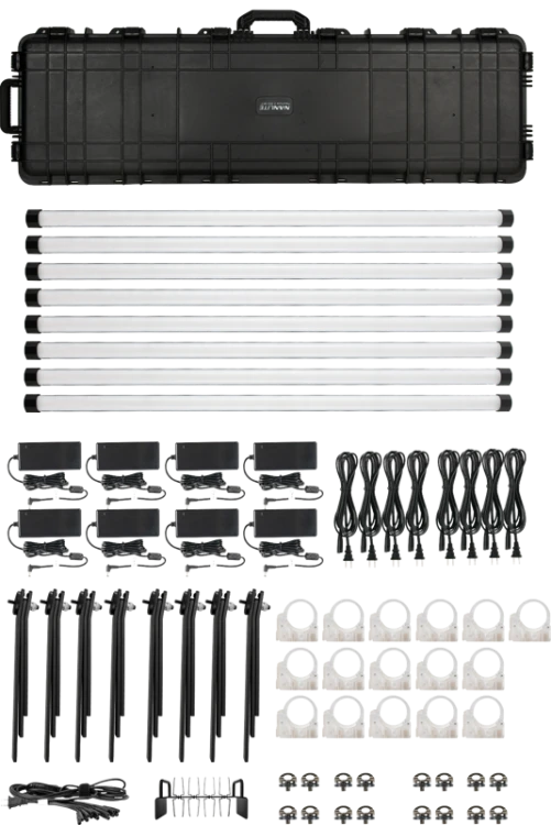 Zestaw 8 lamp LED Nanlite PavoTube II 30XR RGB z walizką