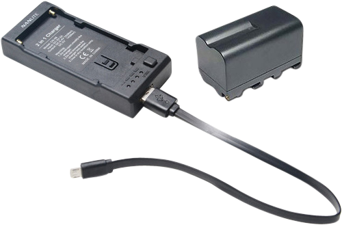 Zestaw Nanlite akumulator 4500mah + ładowarka Np-F