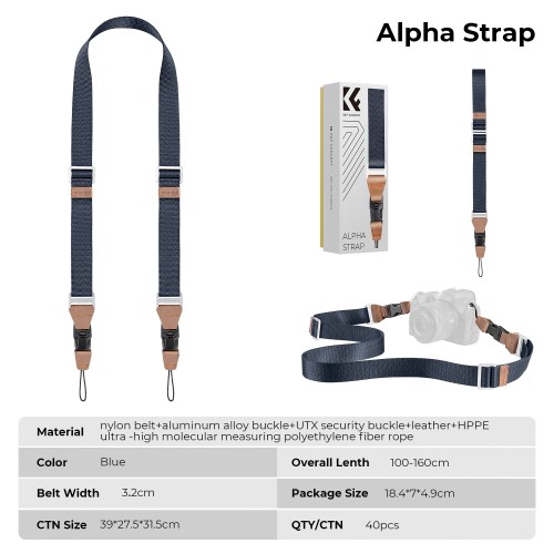 Pasek do aparatu K&F Concept Alpha Strap - ciemnoszary