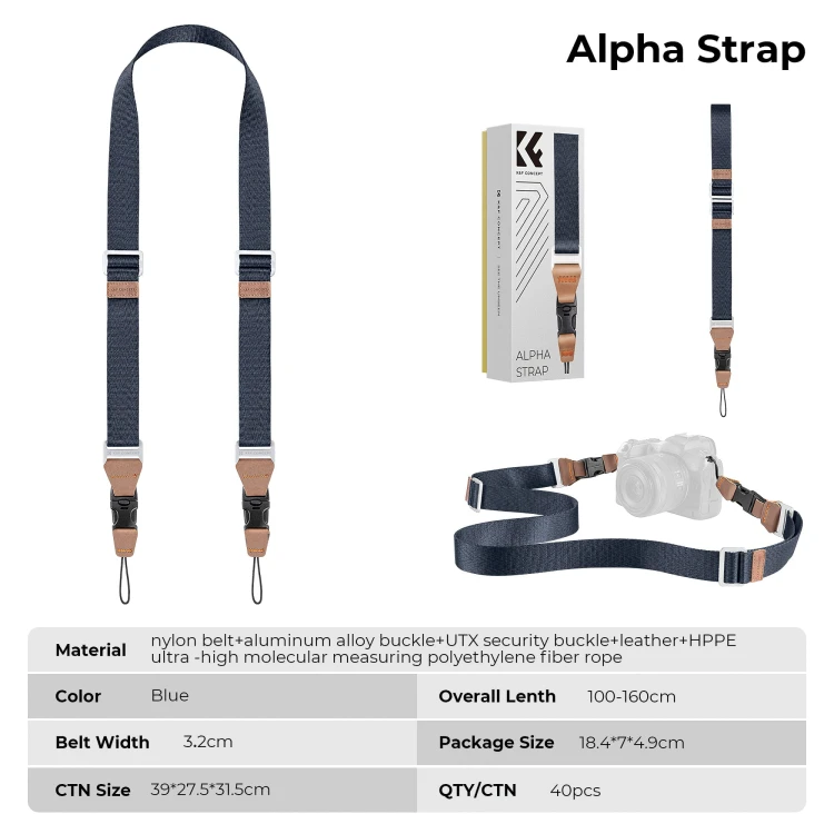Pasek do aparatu K&F Concept Alpha Strap - ciemnoszary
