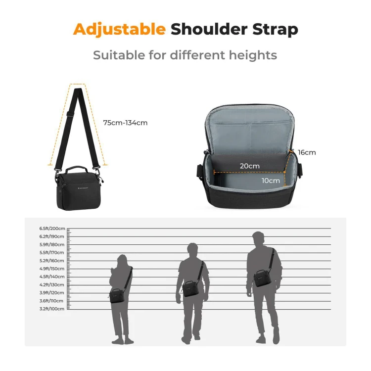Torba fotograficzna K&F Concept Sling Bag - 5l, czarna