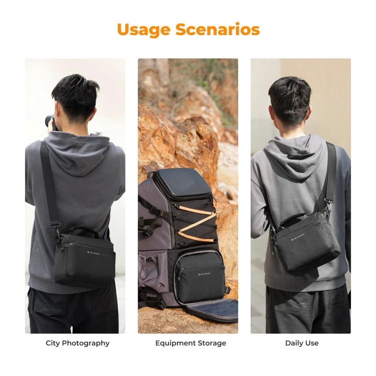 Torba fotograficzna K&F Concept Sling Bag - 5l, czarna