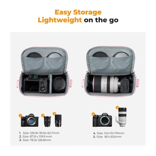 Torba fotograficzna K&F Concept Sling Bag - 5l różowa