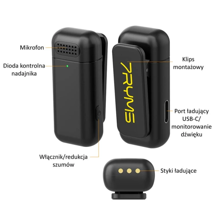 Zestaw mikrofonów bezprzewodowych 7Ryms RIMO S1 - USB-C
