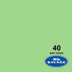 Tło kartonowe Savage 1,35 x 5,5m zielone Mint Green #40