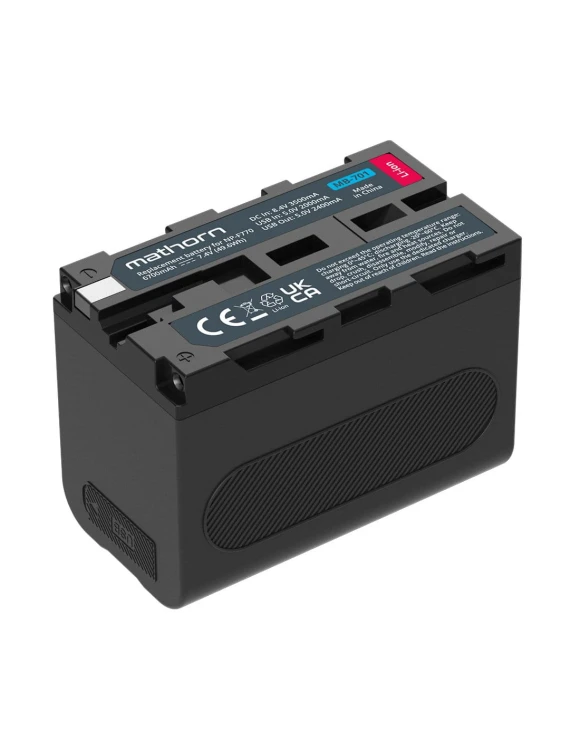 Akumulator Mathorn MB-701, 6700mAh USB-C LCD typ Sony NP-F770