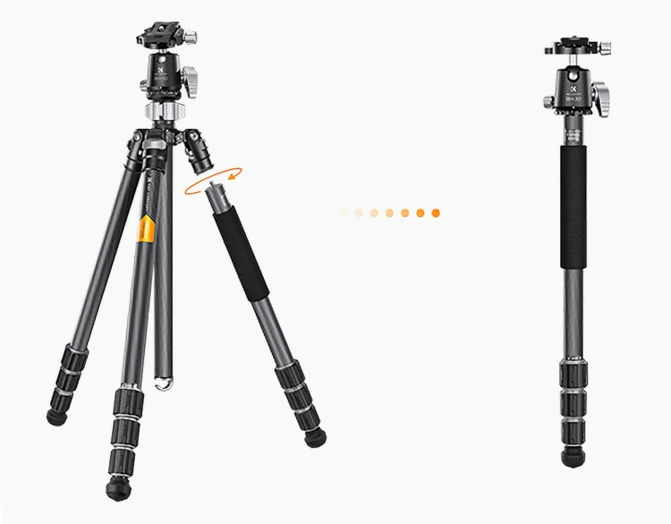 Statyw karbonowy K&F Concept X254C4 z głowicą kulową BH-30