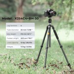 Statyw karbonowy K&F Concept X254C4 z głowicą kulową BH-30
