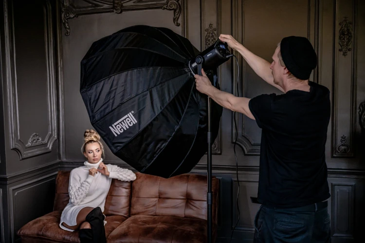 Softbox paraboliczny Newell 120cm z gridem