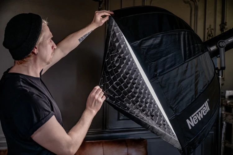 Softbox paraboliczny Newell 120cm z gridem