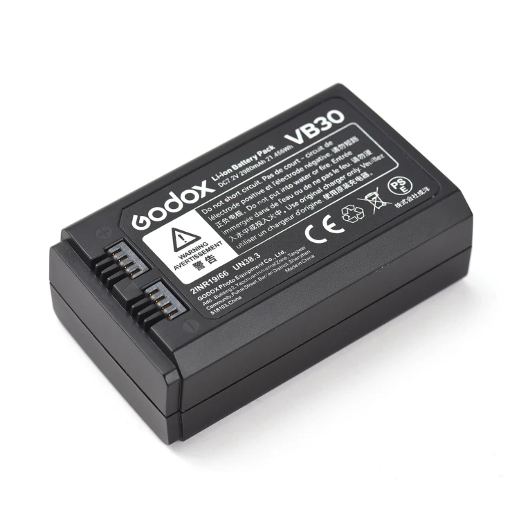 Oryginalny akumulator Godox VB30 z ładowaniem przez USB-C do lamp Godox V1, V1 Pro i Godox V100