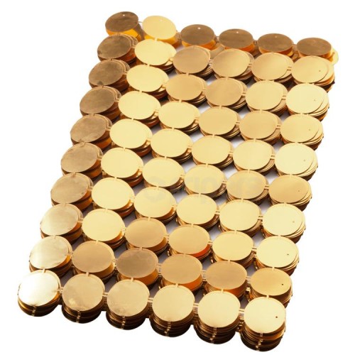 Tło efektowe kurtyna kółka złote gold dekor 88x118cm