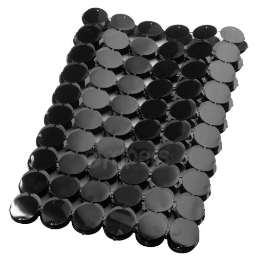 Tło efektowe kurtyna kółka czarne black dekor 88x118cm