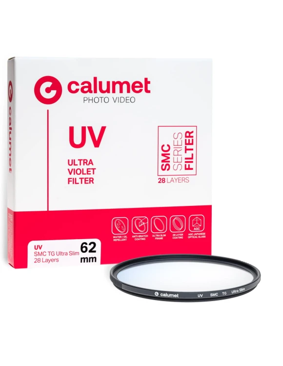 Filtr UV Calumet SMC TG 62mm Ultra Slim 28 Powłok