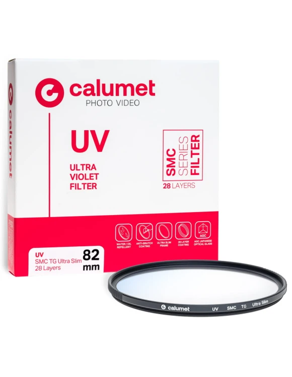Filtr UV Calumet SMC TG 82mm Ultra Slim 28 Powłok