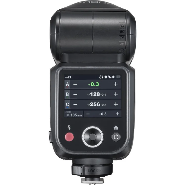 Lampa błyskowa Godox V100N Nikon z dotykowym ekranem LCD i okrągłym palnikiem