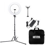 Lampa pierścieniowa Mitoya LED RL-480 z regulacją mocy i temperatury barwowej + statyw 185cm