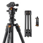 Statyw K&F Concept K234A0 z głowicą kulową BH-28L i uchwytem na telefon