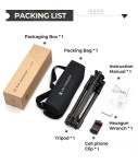 Statyw K&F Concept K234A0 z głowicą kulową BH-28L i uchwytem na telefon