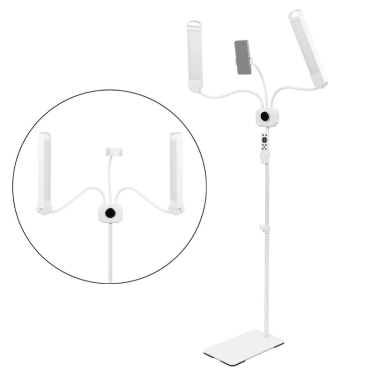 Lampa kosmetyczna Mitoya LUMERA, podwójny panel LED na statywie, z elastycznymi ramionami