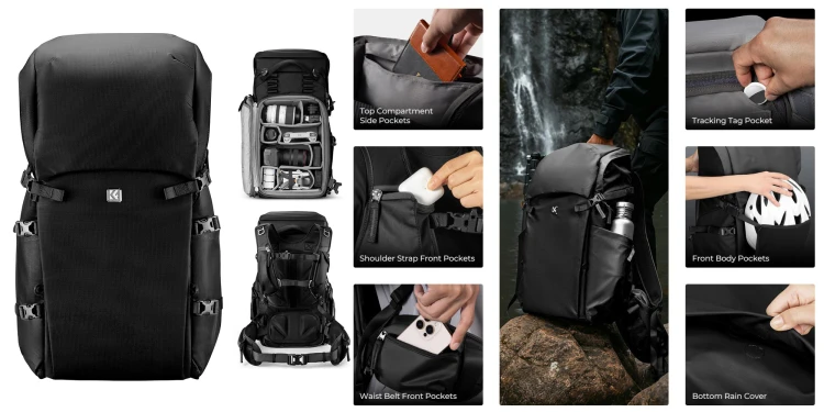 Plecak fotograficzny K&F Concept Star Wander 05 40l - czarny