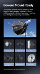Godox S3 holder uchwyt z mocowaniem Bowens do lamp V1, V1Pro, V100, AD100, AD200, AD300