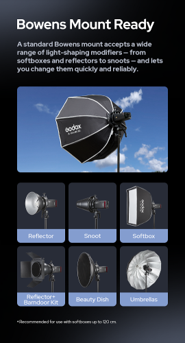 Godox S3 holder uchwyt z mocowaniem Bowens do lamp V1, V1Pro, V100, AD100, AD200, AD300