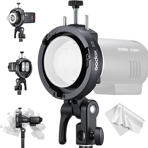 Godox S3 holder uchwyt z mocowaniem Bowens do lamp V1, V1Pro, V100, AD100, AD200, AD300