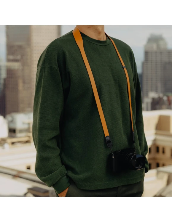 Skórzany pasek Peak Design Form Leather Camera Strap Long Amber - bursztynowy