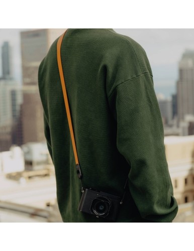 Skórzany pasek Peak Design Form Leather Camera Strap Long Amber - bursztynowy