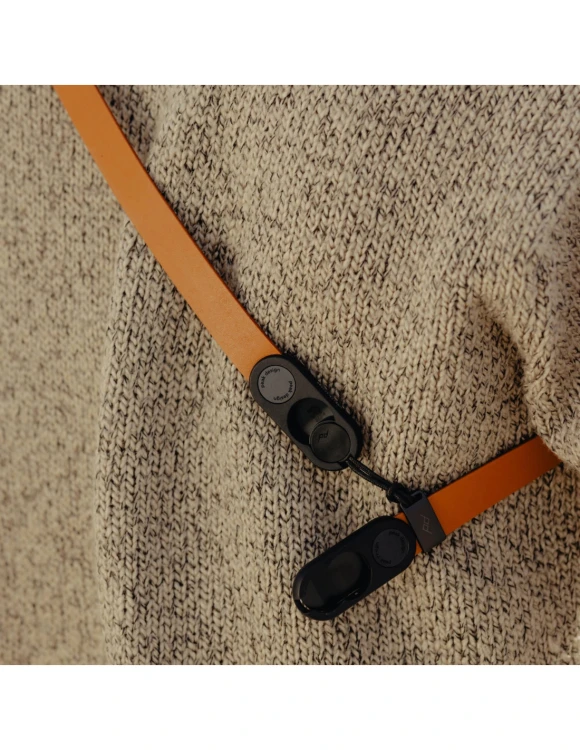 Skórzany pasek Peak Design Form Leather Camera Strap Short Amber - bursztynowy