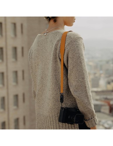 Skórzany pasek Peak Design Form Leather Camera Strap Short Amber - bursztynowy